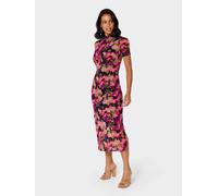 Gwd By George W. Davies Dani Mesh Printed Dress In Bright Pink Bright Pink 10