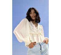 Gwd By George W. Davies Floral Embellished Sparda Top Cream Cream 18