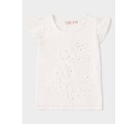 GWD by GEORGE W. DAVIES Girl's Bella Embossed T-Shirt in White | Size: 11-12 Years GWD by GEORGE W. DAVIES White 11-12 Years