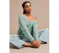 Gwd By George W. Davies Gwd Arla-Bailey Duck Egg Wool Knit Top In Duck Egg Blue Duck Egg Blue