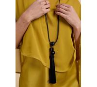 Gwd By George W. Davies Gwd Beth Tassel Necklace Collection, Red, Black And Brown Black 10