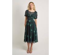 Gwd By George W. Davies Gwd Calla Green Printed Midi Dress Green 12