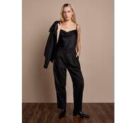 Gwd By George W. Davies Gwd Hannah Pleat-Front Grey Checked Trouser In Chocolate Chocolate