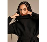 Gwd By George W. Davies Gwd Iris Knitted Roll Neck Tie Top In Black Black
