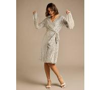 Gwd By George W. Davies Gwd Kitty Silver Sequin Midi Dress Silver