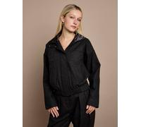 Gwd By George W. Davies Gwd Lewlyn Grey Checked Bomber Jacket In Chocolate Chocolate