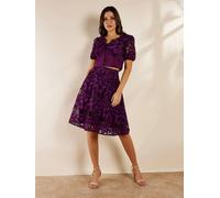 Gwd By George W. Davies Gwd Paola Purple Lace Skirt Purple