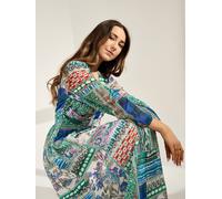 Gwd By George W. Davies Gwd Tinsley Patchwork Print Maxi Dress In Pink Pink