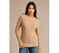 Gwd By George W. Davies Lizzie Turtle Neck Fine Knit Jumper In Nude Nude S/M