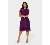 Gwd By George W. Davies Nicola Lace Dress In Purple Purple 8