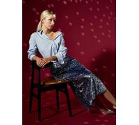 Gwd By George W. Davies Simone Sequin Midi Skirt Blue Blue 8