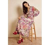 Gwd By George W. Davies Tinsley Floral Dress In Bright Pink Bright Pink 6