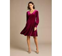 Gwd By George W. Davies Velvet Pink V-Neck Ashlee Dress Pink 14