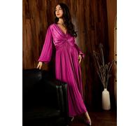 Gwd By George W. Davies Wilma Pleated Dress In Purple Purple 10