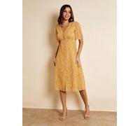 GWD by GEORGE W. DAVIES Women's Alena Floral Print Midi Dress in Yellow | Size: 16 GWD by GEORGE W. DAVIES Yellow 16