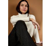 GWD by GEORGE W. DAVIES Women's Hannah Pleat-Front Grey Checked Trouser in Chocolate | Size: 14 GWD by GEORGE W. DAVIES Chocolate 14