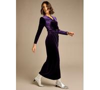 GWD by GEORGE W. DAVIES Women's Paula Purple Velvet Dress | Size: 14 GWD by GEORGE W. DAVIES Purple 14