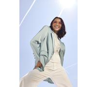 GWD by GEORGE W. DAVIES Women's Polly Satin Blazer in Baby Blue | Size: 14 GWD by GEORGE W. DAVIES Baby Blue 14
