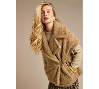 GWD by GEORGE W. DAVIES Women's Sima Brown Borg Collared Oversized Jacket | Size: S/M GWD by GEORGE W. DAVIES Brown S/M