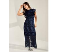 Gwd By George W. Davies Zoey Jacquard Floral Navy Maxi Dress Navy 18