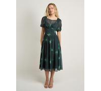 GWD Calla Green Printed Midi Dress - Green - 10