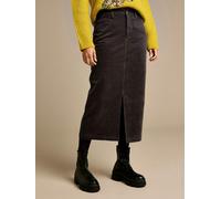 GWD Danica Charcoal Cord Midi Skirt - Charcoal - 16