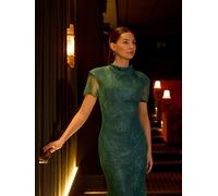 GWD Gracie Green Lace Maxi Dress - Green - 14