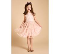 GWD Lilibetta Embellished Dress Peach - Peach - 5-6yrs