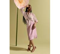 GWD Organza Orchid Pink Midi Skirt - Pink - 16