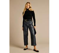 GWD Rydal Indigo Silver Foil Printed Wide Leg Denim Jean - Charcoal - 16