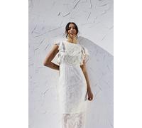 GWD Zoey Sparkle Embellished Floral Cream Maxi Dress - Cream - 8