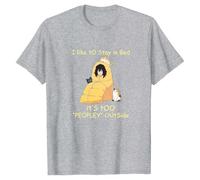 Gwdqone I Like to Stay in Bed It's Too Peopley Outside Shota Aizawa Cotton Shirt Silver