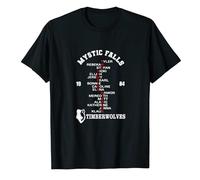 Gwdqone Mystic Falls Salvatore Damon Cotton Shirt Black