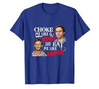 Gwdqone Ted Bundy and Jeffrey Dahmer T-Shirt Cannibal True Crime Serial Killer Blue