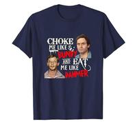 Gwdqone Ted Bundy and Jeffrey Dahmer T-Shirt Cannibal True Crime Serial Killer Navy Blue