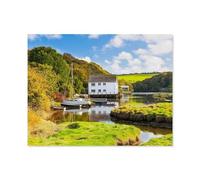 Gweek Village,Cornwall Helford River，Puzzle 1000 Pieces Paper Puzzle Adult Children'S Educational Toy Family Decompression Game（38x26cm）-B95