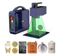 GWEIKE G2 Max 50W Fiber Laser Engraver with 3D & Deep Engraving, 15000mm/s Fast Laser Engraver Machine, 150x150mm Working Area, 0.001mm Laser Marking Machine for Jewelry, Metal, Leather, Dog Tags