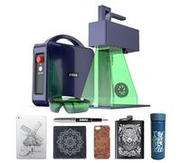 GWEIKE G2 Plus 20W Fiber Laser Engraver, 15000mm/s Portable Laser Marking Machine, 150x150mm Working Area, Desktop Handheld 2-in-1 Laser Engraver Machine for Jewelry, Leather, Dog Tags, Metal