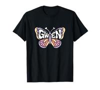 Gwen Butterfly - Personalized Cute Name Word Art T-Shirt