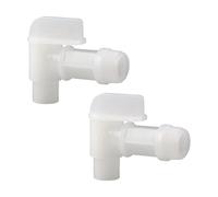 GWENBHMTOOL 3/4" Male Barrel Faucet White Manual Handle Drum Tap for Plastic or Steel Oil Drum or Water Container (2PCS)