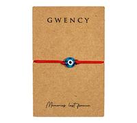 Gwency Design Authentic Evil Eye Bracelet for Protection Against the Evil Eye - Handmade with Blue Glass Beads - Stylish and Effective Amulet, Glass, glass