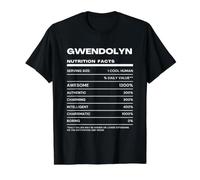 Gwendolyn Nutrition Facts Name Value Graphic T-Shirt, Men, Black, L