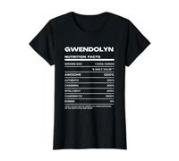 Gwendolyn Nutrition Facts Name Value Graphic T-Shirt, Women, Black, M