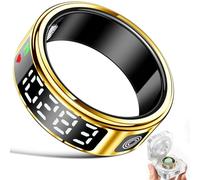 Gwenland Smart Ring for Men Women, Fitness Tracker Ring with LED Display Screen, Health Ring with Touch Screen Compatible with iOS/Android Activity Tracker/Heart Rate/SpO2/Sleep/Step