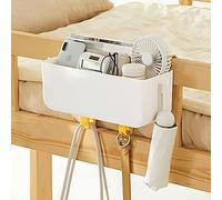 GWEOBZ Bunk Bed Shelf for Top Bunk Bedside Shelf Accessories for Kids Bunk Bed Caddy with Hooks for Bed Rail