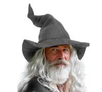 Gwezmxs Wizard Hat, Witches Hats Adult Unisex with Curved Brim for Halloween, Cosplay Costume Accessory
