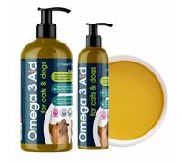 GWF Nutrition Omega 3 Aid For Dogs -Skin & Coat Supplement - Reduce Itching Improves Coat - Fish Free 500 ml