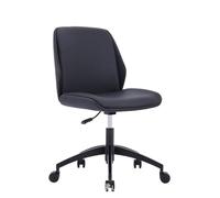 GWFBLID Home Office Chair Desk Chair with Wheels Executive Swivel Chair Adjustable Height Reading Chair Leather Mid Back & Swivel Computer Chair Modern Walnut Chairs with Back for Study Meeting Room