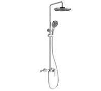 GWFBLID Rainfall Shower System Outdoor Shower Fixtures with Rain Shower Head Handheld Sprayer Single Handle 304 Stainless Steel Wall Mounted Shower Shower Faucet Combo for Bathroom or Backyard