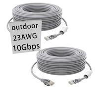 GWFIBER cat 6 ethernet Cable 100 ft Heavy Duty Internet Cable (30 Meter) CAT5e/CAT6 poe Camera cat6 UV Waterproof Direct Burial & Indoor Outdoor ethernet Cable Network Cable 2 PCS（1&4PCS Available